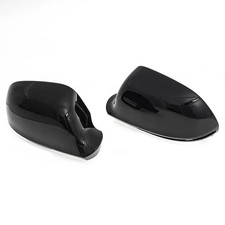 Paar Spiegelkappen Schwarz Glanz Für Audi A3 A4 A5 Facelift Ohne Side Assist