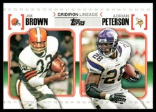 2010 Topps #GL-BP Jim Brown / Adrian Peterson Gridiron Lineage