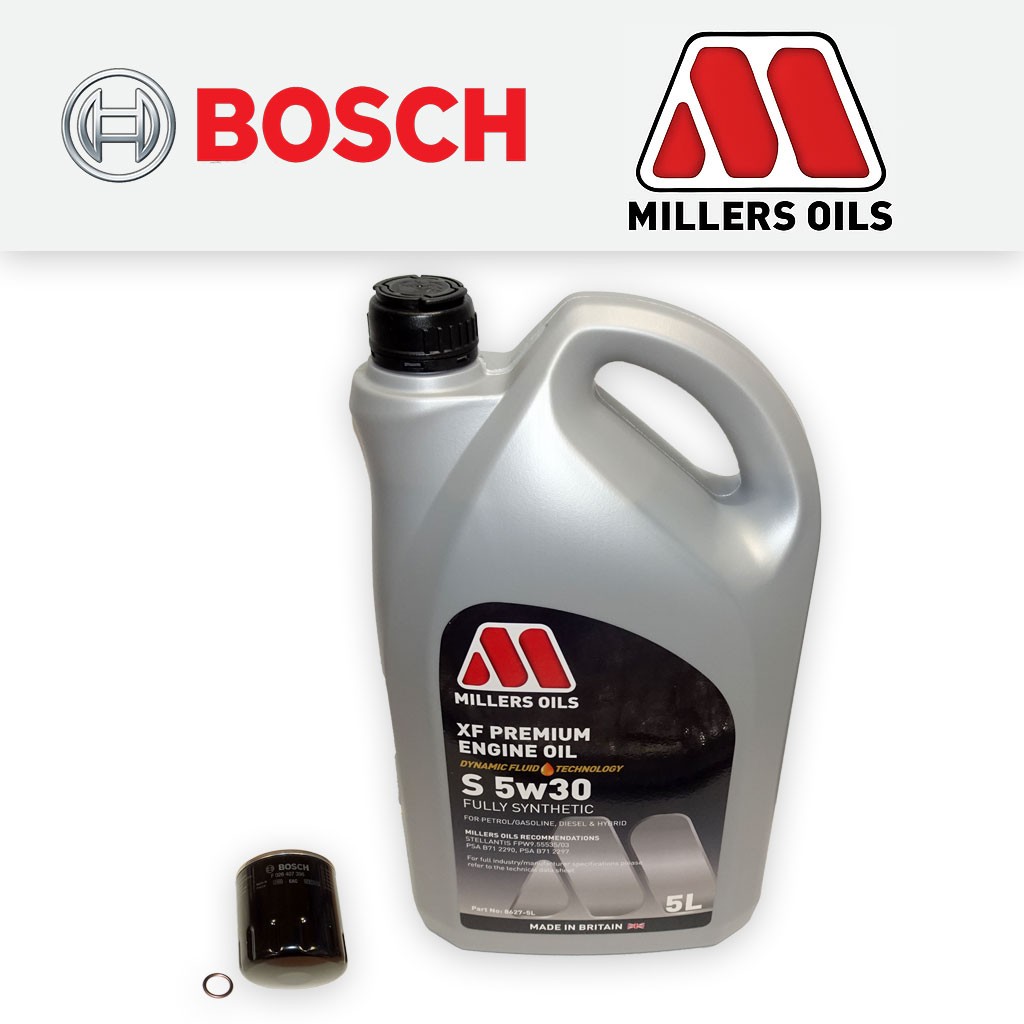 SERVICE KIT for CITROEN C3 II 1.2 THP 110 OIL FILTER +5L 5w30 S OIL (2014-2016)