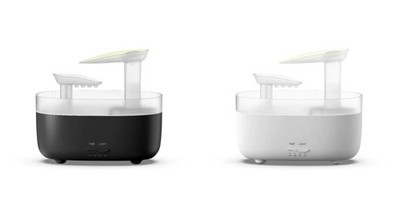 Ultraschall Wasserfall Aromatherapie Diffusor USB Luftbefeuchter Nachtlicht