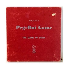 Drueke Chess Set Peg Out Game Box Fair/EX