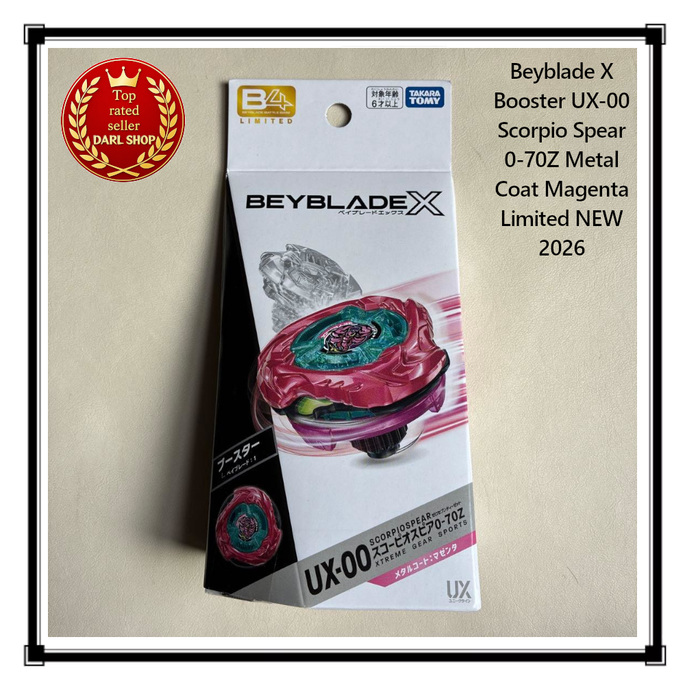 Beyblade X Booster UX-00 Scorpio Spear 0-70Z Metal Coat Magenta