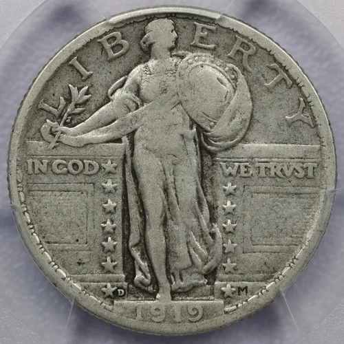 1919-D 25c Standing Liberty Quarter - PCGS VF 20