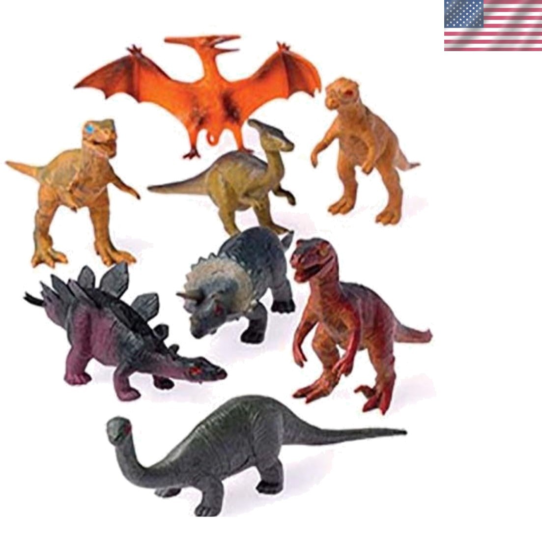 Dinosaur Toy Figurines Set - 12 Assorted Medium Plastic Figures for Fun