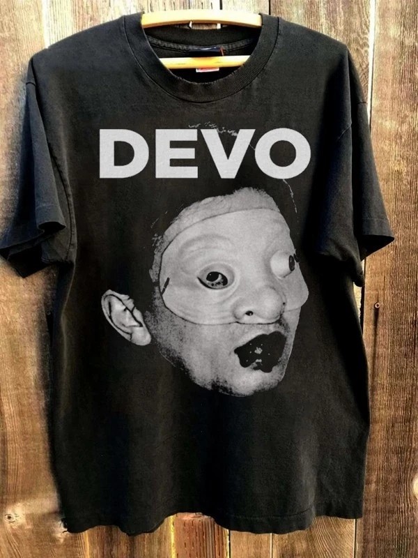 Vtg Devo band 90s Basic black Unisex Men Women T shirt Men Women S