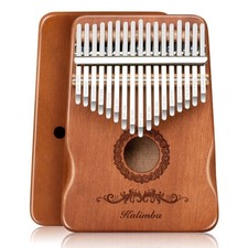 Kalimba Thumb Piano 17 Keys, Finger Musical Instruments, Mbira Brown