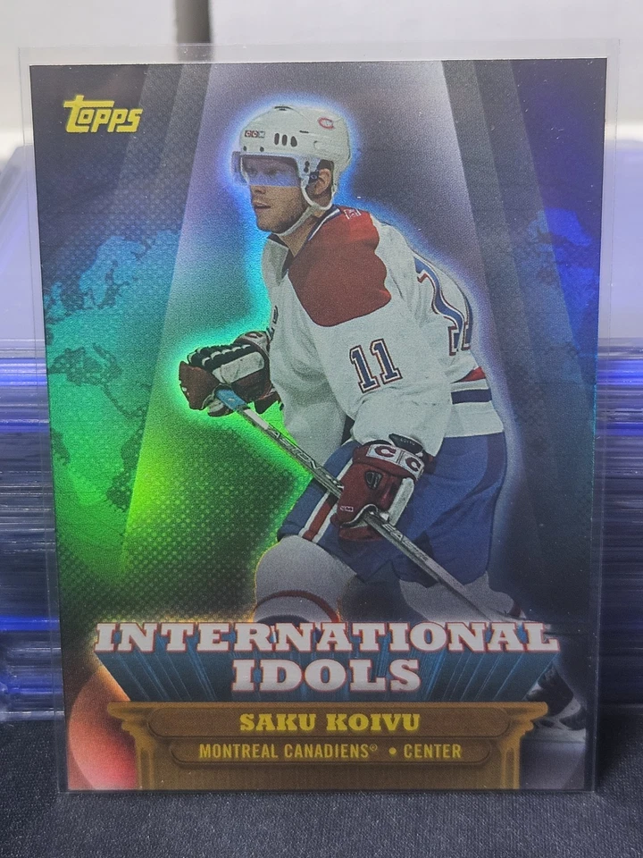 02-03 Topps Saku Koivu International Idols 🚨🚨🚨 Montreal Canadiens  - Image 2 of 3