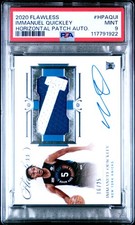 2020 PANINI FLAWLESS HOR PATCH AUTOS #HPAQUI IMMANUEL QUICKLEY 16/25 PSA 9 AUTO