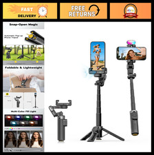 AI Tracking Gimbal Stabilizer for iPhone - Wireless Remote, Mini Compact Desig