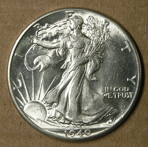 50C 1940 Walking Liberty Half Dollar Slider AU-BU  *  AvenueCoin