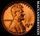 1938-S Lincoln Wheat Cent- Red- Choice Gem Brilliant Uncirculated Luster #i8925