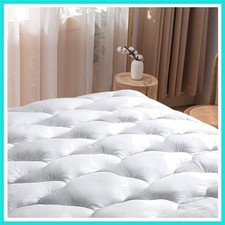 Waterproof Mattress Pad Queen Size Cotton Top Down Alternative Filling Pillow...