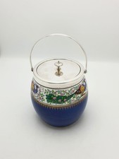 Antique Wedgwood China Biscuit Barrel with Peacock Decoration – circa 1920
