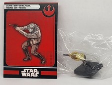 Luke Skywalker Hero of Yavin sealed Rare A E 12/60 WOTC Star Wars Miniatures