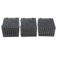 50 Pack Black 12"x 12" PVC Non-Slip Floor Tiles Interlocking Drainage Floor Mat
