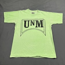 Vintage University Of New Mexico Single Stitch Graphic Tee Green Large Unisex 