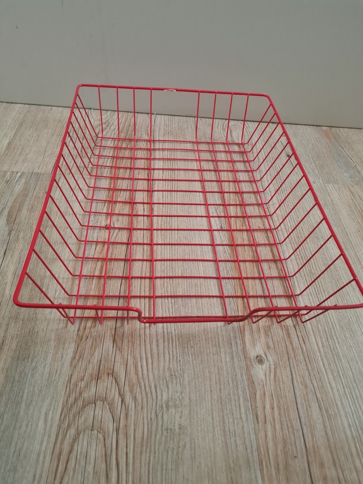 3 X Vintage Painted Wire Filing Letter Desk Trays Mixed Colours Retro ...