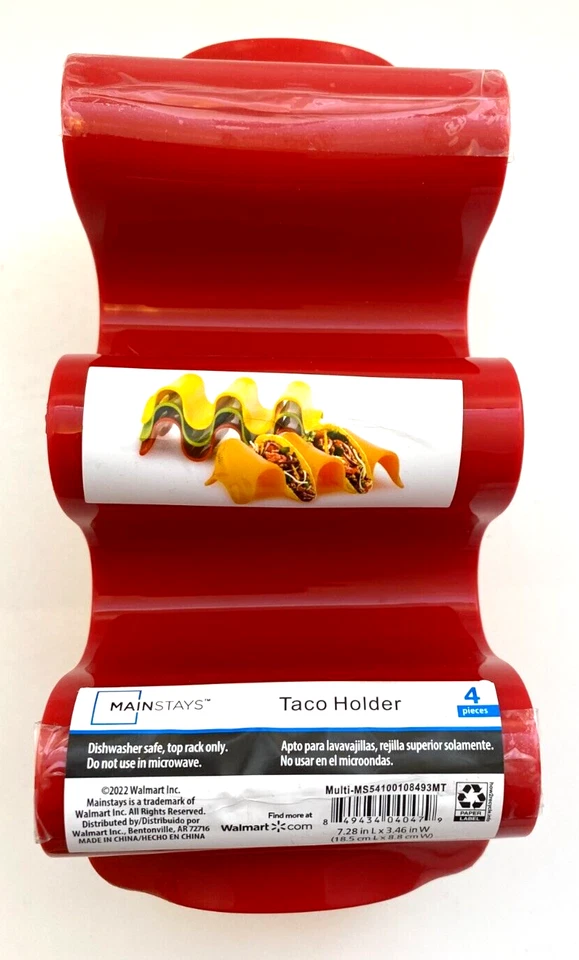 Mainstays Taco Holders Set of 4 Melamine Multicolor - NEW - Image 3 of 3