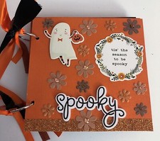 HALLOWEEN Scrapbook Album Spooky 6x6 Journal Paper Piecing