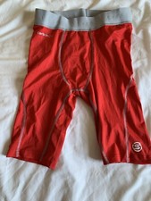 Skins Carbonyte Baselayer Red Youth Large YL Compression  Half Tights, Brand New