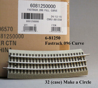 LIONEL 81250 FASTRACK 096 WIDE CURVE TRACK 96'' CIRCLE train 6-81250-CASE 32 NEW