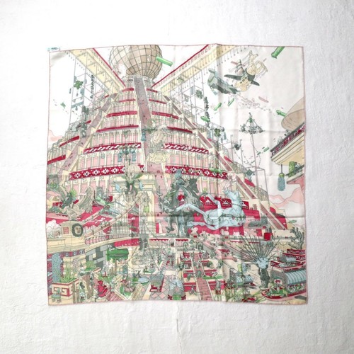 HERMES Scarf Carré La Legende Du Cheval A Plumes 100% Silk - 第 2/10 張圖片