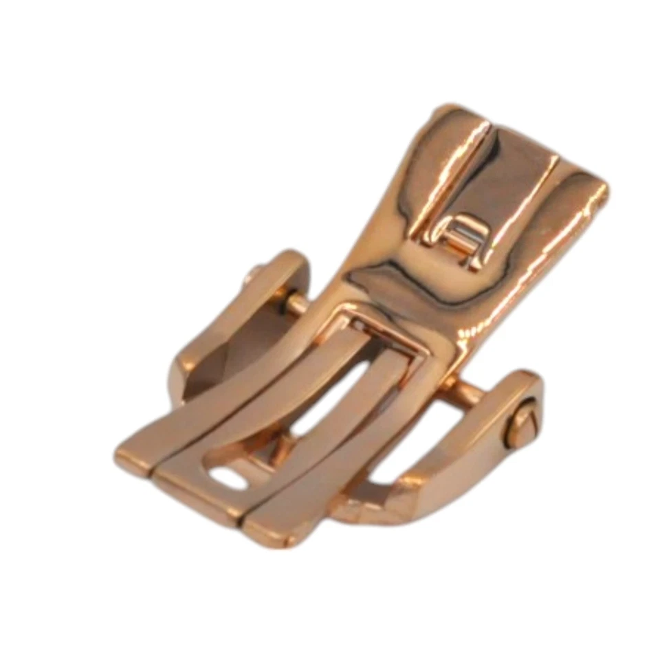 Cierre de reloj desplegable de acero de 18 mm color oro rosa para Patek Philippe Nautilus Foto 3 de 4