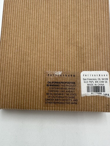 Pottery Barn Gold Tone Numbered 1-6 Pineapple Wine Charms Tabletop New In Box - Picture 5 of 5