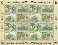 UN-Vie S/S Endangered Species IV 1996 MNH-30,50 Euro