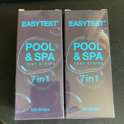 #ad EASYTEST 7 Way Pool Test Strips 150×2 Strips Water Chemical Testing for Hot tub $10.00