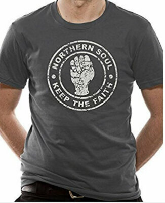 Offizielles Northern Soul Keep The Faith anthrazitfarbenes Herren-T-Shirt Northern Soul Tee