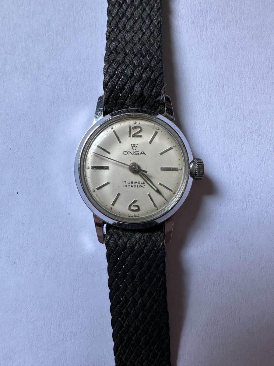 Onsa Incabloc beautifull manual 23mm 17 rubis vintage swiss watch