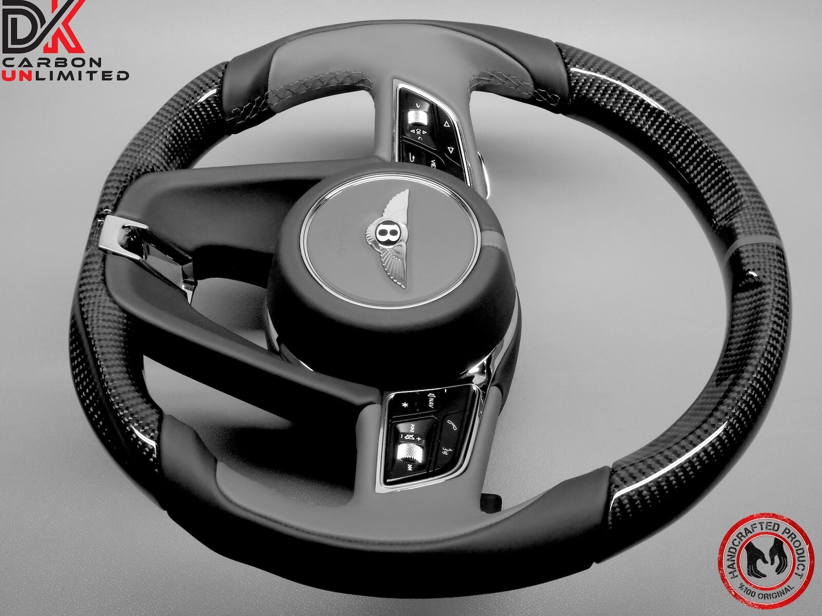 Bentley Bentayga Continental GT Flying Spur Gray Ring Napa Carbon Steering Wheel