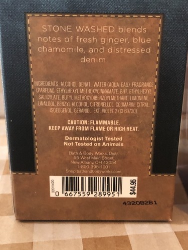BATH AND BODY WORKS Stone Washed Cologne MENS Collection 3.4 Fl Oz - Picture 3 of 3