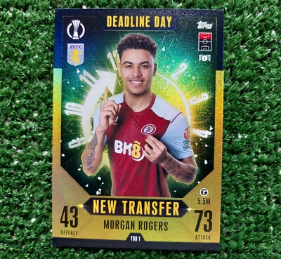 TOPPS CHAMPIONS LEAGUE 2023/24 ASTON VILLA TDD1 ROGERS EXTRA 2024 MATCH CARD  