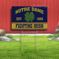 Notre Dame Football Team Memorable Fighting Irish Good Indoor Outdoor Yard Sign