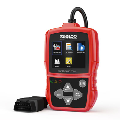 GOOLOO Automotive OBD2 Scanner DT60 Code Reader Check Engine Fault Diagnostic