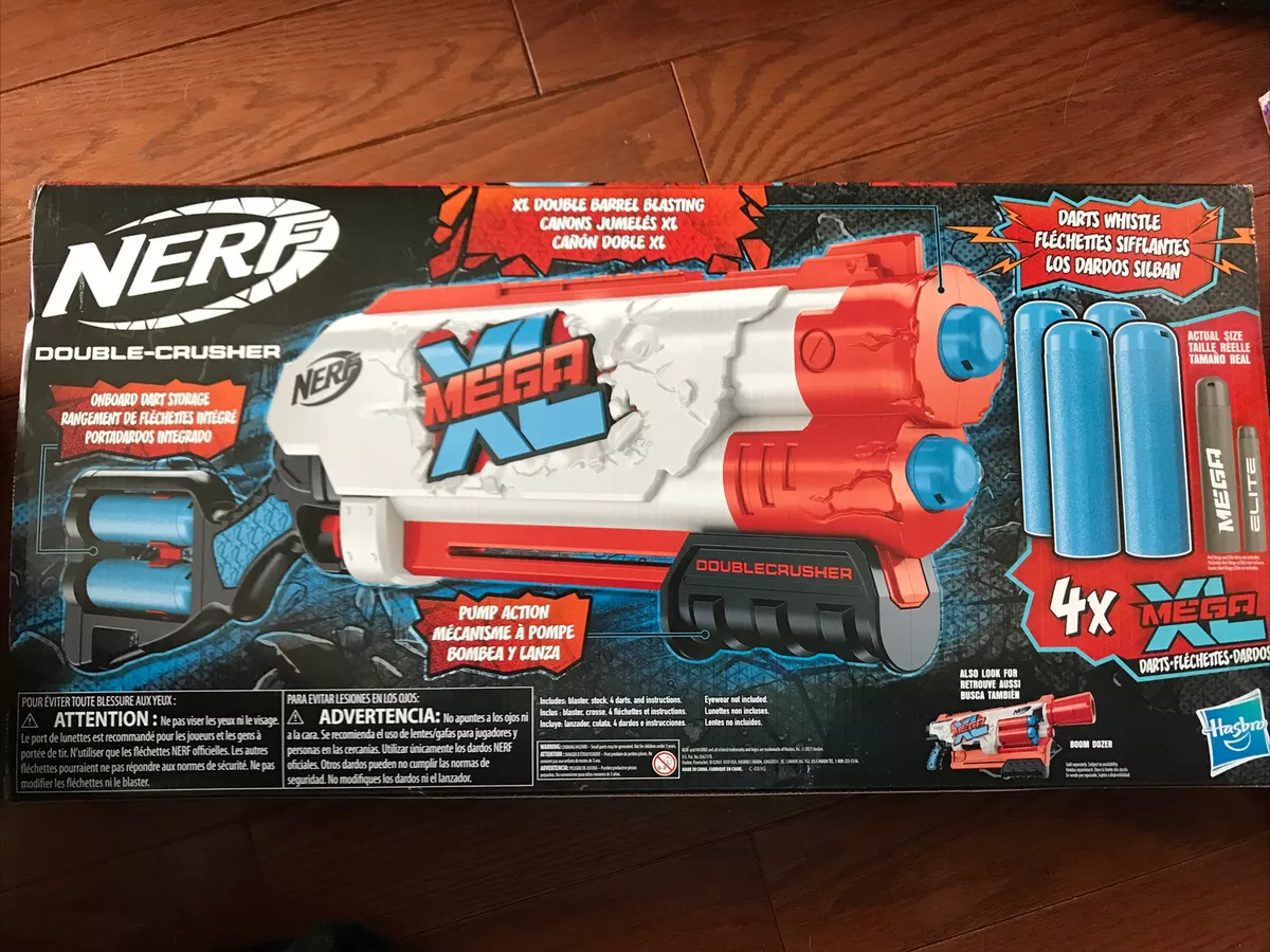 Nerf Mega XL Double Crusher Blaster, Largest Nerf Mega Darts Ever