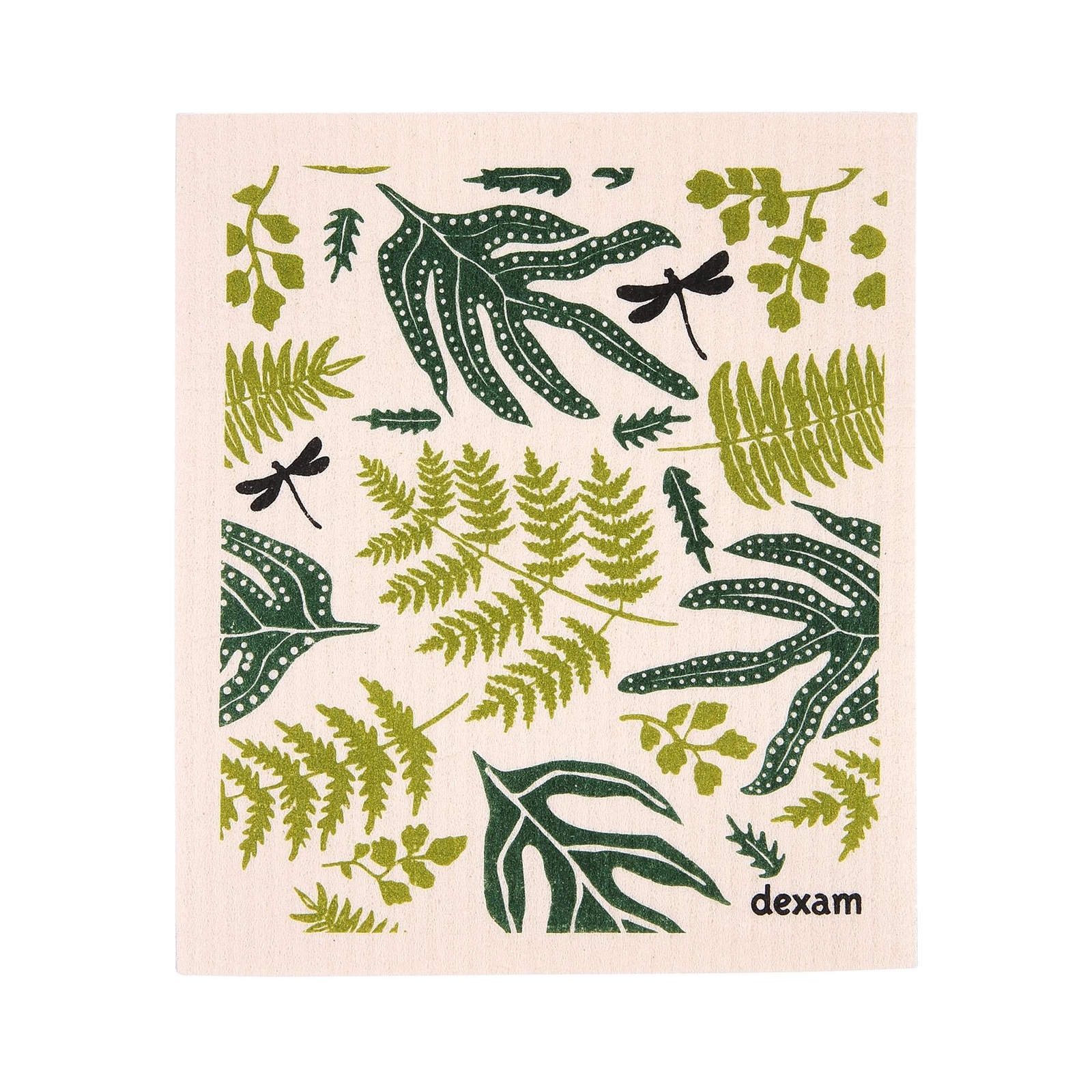 Dexam Eco-Friendly Reusable Cleaning Swedish Dishcloth - Fern Leaves