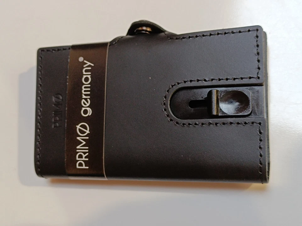 PRIMØ germany Mini Geldbörse Smart wallet mit Münzfach schwarz (10.5x6.5x1.5cm) - Bild 4 von 4