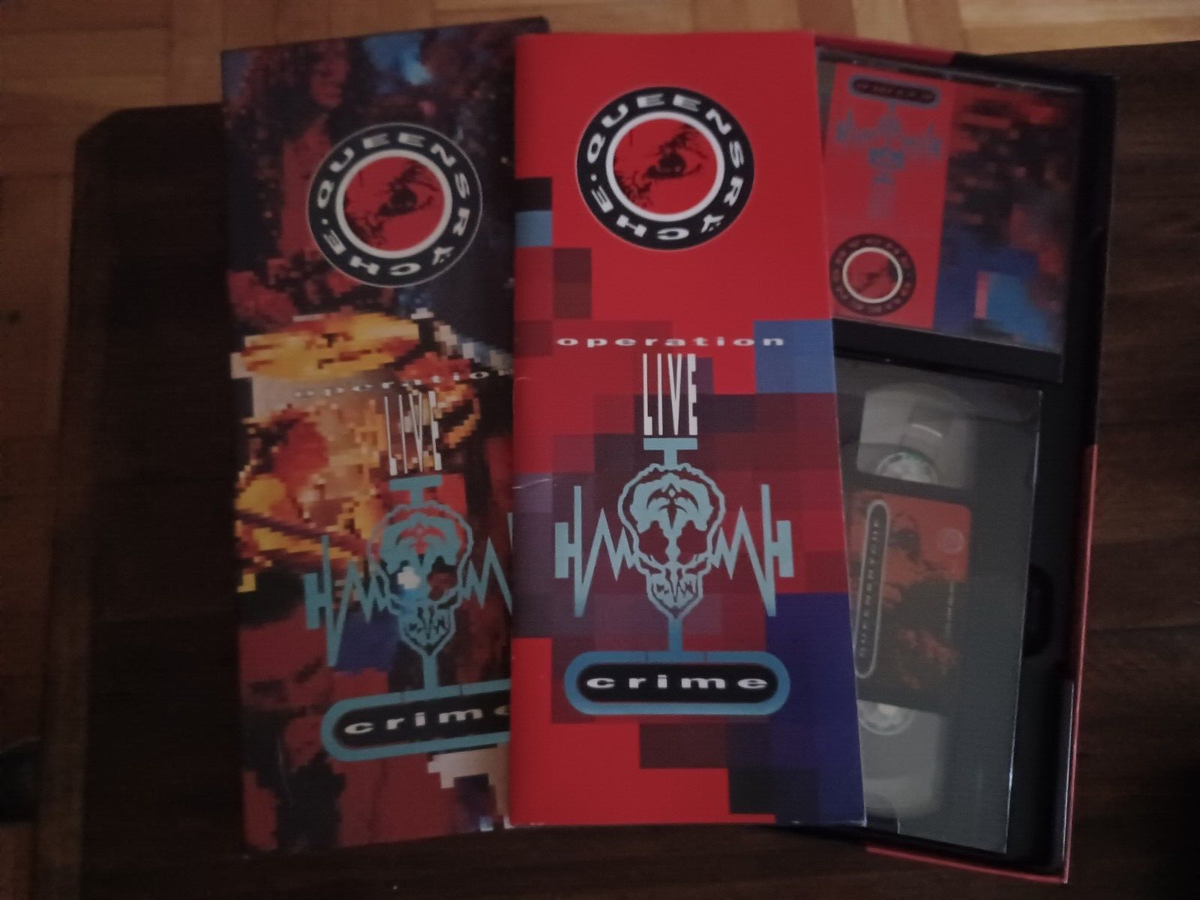 Queensryche: Operation Live Crime Box Set VHS Video + CD & Book