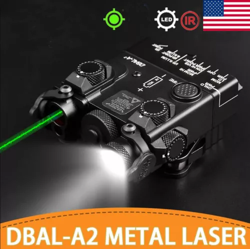 WADSN Hunting Metal DBAL-A2 Light Laser Aiming Green IR PEQ Torch Strobe Light - Picture 3 of 7