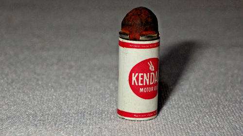 Vintage Kendall Motor Oil Mechanical Pencil Metal Can Topper with Eraser - Foto 9 di 12