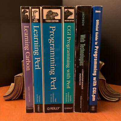 Perl, Carbon, CGI Programming Book Lot: Learning Carbon, Learning Perl, O Reilly