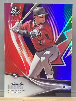 2016 Bowman Platinum Next Generation Purple #NG2 Brandon Drury /250