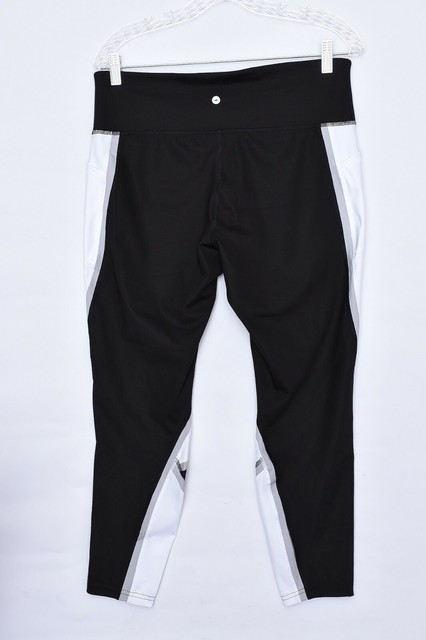 AVIA Womens Stretch Retro Style Color Block Fitness Yoga Pants Sz L | eBay