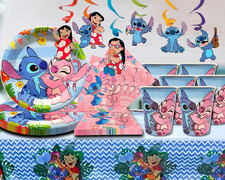lilo stitch angel Party Supplies happy birthday centerpiece decoration cup plate
