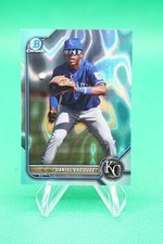 2022 Bowman Draft Base Chrome Aqua Lava Refractor /199 BDC-74 Daniel Vazquez LPN