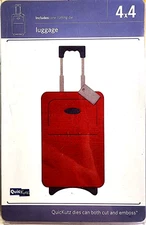 Luggage 4x4  Metal Die Set Quickutz Revolution * NEW ~ PACK DISCOLORED FROM AGE