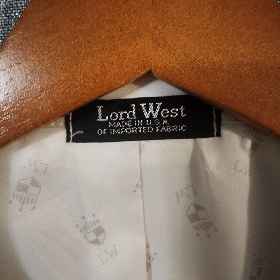 Abrigo Lord West Blazar Blanco Pecho Único Botón Manga Larga Talla 48L Foto 3 de 4